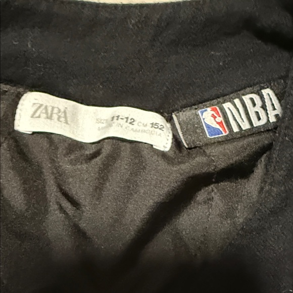 Zara NBA Boy’s Black Boston Celtics Basketball Jacket size 11-12 - Picture 5 of 10